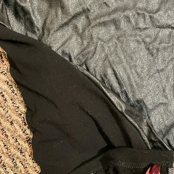 NEW Renee C. Faux leather front top - Picture 7 of 8